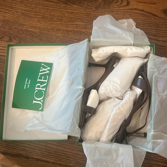 NWT great X-Mas gift!! J.Crew Leni Sandal, chocolate brown, sz 8.5. New in box! - Picture 3 of 10